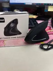 Rechargeable Wireless Mouse Ergonomic Vertical Design 1000/1200/1600 DPI Black