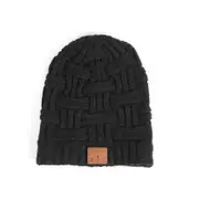 Catzon Knitted Bluetooth Beanie Winter Music Hat with Built-In Stereo Speakers-Black1