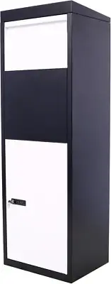 Package Delivery Box, Galvanized Steel Parcel Mailbox W/Code Lock & Mounting Har