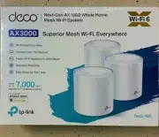 3-Pack Bundle TP-Link Deco X60 WiFi 6 Router AX3000 Whole Home Mesh Wi-Fi System
