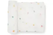 Little Unicorn: Single Cotton Muslin Swaddle - Party Dots