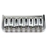 Hardtail 8 string Saddle Bridge for Electric Guitar- Chrome Strings Through Body