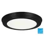 15 In. Matte Black 5-CCT LED round Flush Mount, Low Profile Ceiling Light (2-Pac