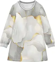 [Caihoyu] Baby Girls' Long-Sleeved Dress Toddler Stylish Basic Dress, Multicolor09, 3 Years