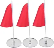Outanaya 3Sets Stainless Steel Golf Putting Cup with Flag Durable Golf Training Hole Cup for Practice Versatile Golfing Court Flags Stable Support Firm Connection