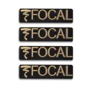 Focal Speaker Logo Badge Custom Made Aluminum 34mm(1.34")X9mm(0.35") GOLD