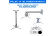 Universal Projector Wall Ceiling Overhead Mount, Adjustable Height Bracket Rack Holder LCD DLP for Epson, Optoma, Benq, ViewSonic Projectors