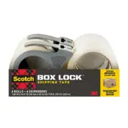 Scotch Box Lock Shipping Packing Tape with Refillable Dispensers 1.88 in x 54.6