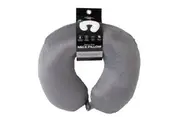 Decor Memory Foam Travel Neck Pillow | Clip Cushion Support | Soft | Grey