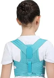 Corrector Children Full Back Corrector,Support Belt Hunchback for Spine Lumbar Shoulder Braces Breathable Adjustable,Blue-Small,Blue-Small
