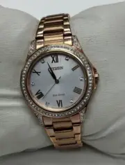 Citizen Eco-Drive34mm Stainless Steel Rose Gold-Tone Case and Strap Women's...