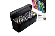 OZNALA 168pcs Color Marker Pen Dual Headed Graphic Artist Sketch Copic Markers Set