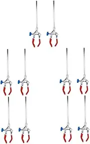 Mobestech 10 Pcs Flask Clamp Laboratory Burette Clamp Test Tube Clamp Laboratory Test Tube Clip Lab Accessory Flask Holder Condenser Tube Clip 3-prong Clamp Laboratory Supplies Flask Clip