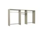Closet Evolution Wood Closet Systems Wall Mount Adjustable Shelves Rustic Grey
