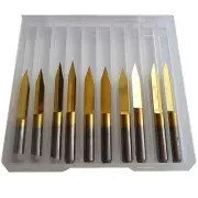 10x Titanium Coated Carbide PCB Engraving CNC Bit Router Tool 30 Degree 0.2mm