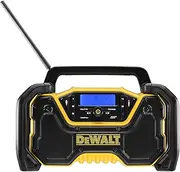Dewalt XR Battery and Mains Radio DCR029 (DAB+ and FM Stereo Radio, Extremely Robust Housing, with Bluetooth, Digital Display with Backlight, Battery and Charger not Included)