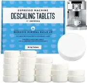 IMPRESA [20 Pack] Espresso Machine Descaler Tablets to Remove Mineral Build up D