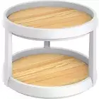 2-Tier Lazy Susan Turntable Rotating Spice Rack Organizer for Kitchen Pantry