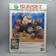 Dimensions Sunset NOAH'S ARK ORNAMENTS Counted Cross Stitch Kit #18332 NEW