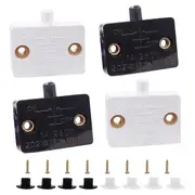 4 Pcs Cabinet Door Switch Cabinet Lamp Switch Drawers Open on Door for 12V 24V 110V Black White