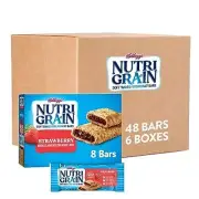 Nutri-Grain Soft Baked Breakfast Bars Made with Whole Grains Kids Snacks Stra...