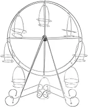 Abaodam Ferris Wheel Cake Stand Iron Snack Display for Wedding Birthday Party Decorations