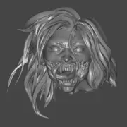 Mileena MK11 Demon Face v2 custom head for Mortal Kombat & other action figures