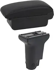 Car Armrests Armrest Box Fit for Fiat Cronos Car Armrest Box Dedicated Retrofit Heighten Interior Center Storage Box Car Accessories Console Armrest(A1 Black line No USB)