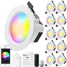 1-20 5W Ceiling LED Downlight Bluetooth RGB+CW+WW CCT Dimmable Google Home Alexa