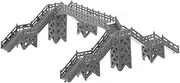 BEBEMOKO DIY Miniature Train Footbridge Model Realistic Railway Layout Accessory for Sand Table Decor and Home Decoration Compact Design for Urban Landscape Enhancement