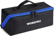 WORKPRO Tool Bag, 10" Wide Mouth Utility Bag with Zipper, 10", Black