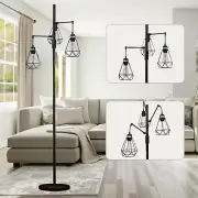 69'' Dimmable Farmhouse Floor Lamp with 3X9W Edison Bulbs, Industrial Vintage...