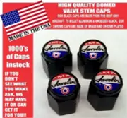 AMC AMX Javelin American Motors Black Billet Valve Stem Caps -Very Nice! Unique!