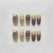 Fake Nails Full Cover Ballet Artificial Nails Handmade Japanese Manicure Decorative Nails