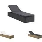 Sunlounger Sun Bed Patio Daybed Chaise Lounge Poly Rattan Multi Colours vidaXL
