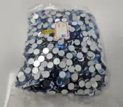 2,000 pcs Light Blue 6mm 1/4" Round Crystal Glue-On Flat Back Rhinestones Crafts