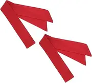 [Ipetboom] 2pcs Headband Headband Ties for Men Hair Ties Basketball Basketball Hairband Karate Hairband Karate Head Band Adjustable Sweatband Boxing Hair Band Youth Sweatbands Fabric Red