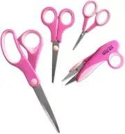 Crafter'S Soft-Grip Scissors Toolkit Set of 4 - Pink - Embroidery, Craft, Fine T