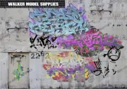 1:24 Scale Graffiti Garage walls - Peel and Apply Vinyl sheets. Design 13