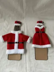 Bed Bath and Beyond Bottle Couture Santa and Mrs. Claus Bottle Outfit New