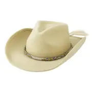 Cowboy Hat for Men Western Hats for Women 100% Australian Wool Cowgirl Hat Fe...
