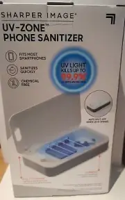 Sharper Image Uv- Zone Phone Sanitizer, Kills 99.9 Percent Of Germs-New