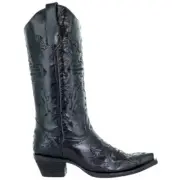 Corral Boots Embroidered Snip Toe Cowboy Womens Black Casual Boots L5060