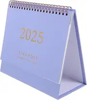 Angoily English Desktop Calendar Minimalist Portable Desk Calendar for Office Home Lightweight Academic Planner Easy Manual Date Change Design