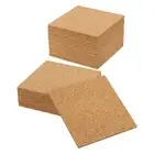 30 Pcs Cork Sheets, 4"x4"x3" Squares Cork Mats Coaster Cork Trivets