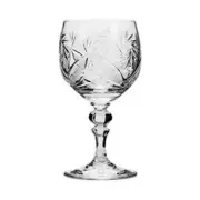 Elegant Modern Russian Cut Crystal Crafted 5oz Wine Glass Set, 170ml Set of 6