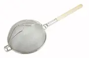 12" Double Mesh Strainer, Reinforced, Round Hdl, Nickle Plated (6 Each)