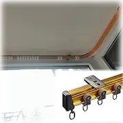 Ceiling Track Curtain Rail, Shower-Ceiling Set System, for Bathroom Living Shower Curtain Rods(Top Loading,2.2M/7Ft)