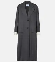 [Prada] Prada Checked virgin wool coat AU 6 grey