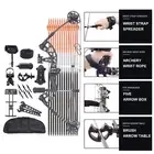 Adjustable 19-30 Inch Compound Bow 30-60lbs with Sight Arrows & Quiver